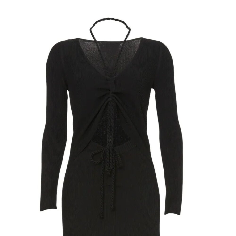 NICHOLAS Black Long Sleeve Midi Dress